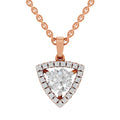 1.29 Ct Halo Diamond Pendant in 14K