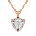 1.29 Ct Halo Diamond Pendant in 14K