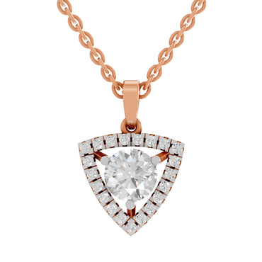 1.29 Ct Halo Diamond Pendant in 14K