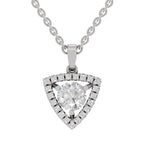 1.29 Ct Halo Diamond Pendant in 14K