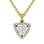 1.29 Ct Halo Diamond Pendant in 14K
