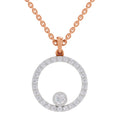 1 ct Circle Shape Diamond Pendant in 14K