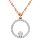 1 ct Circle Shape Diamond Pendant in 14K
