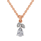 0.84 ct Pear Shape Solitaire Diamond Pendant in 14K