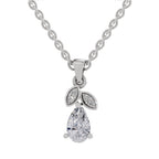 0.84 ct Pear Shape Solitaire Diamond Pendant in 14K