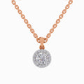 0.62 ct Halo Diamond Pendant in 14K