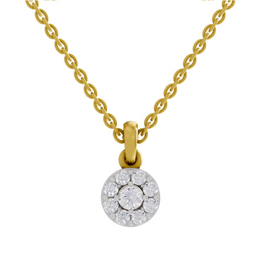 0.50 ct Halo Diamond Pendant in 14K