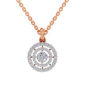 1.30 ct Double Halo Diamond Pendant in 14K