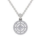 1.30 ct Double Halo Diamond Pendant in 14K