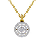 1.30 ct Double Halo Diamond Pendant in 14K