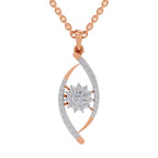0.75 ct Swirl Diamond Pendant in 14K