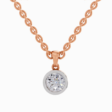 0.50 ct Bezel Solitaire Diamond Pendant in 14K