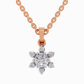 0.75 ct Floral Diamond Pendant in 14K