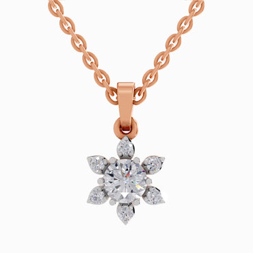 0.75 ct Floral Diamond Pendant in 14K