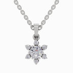 0.75 ct Floral Diamond Pendant in 14K