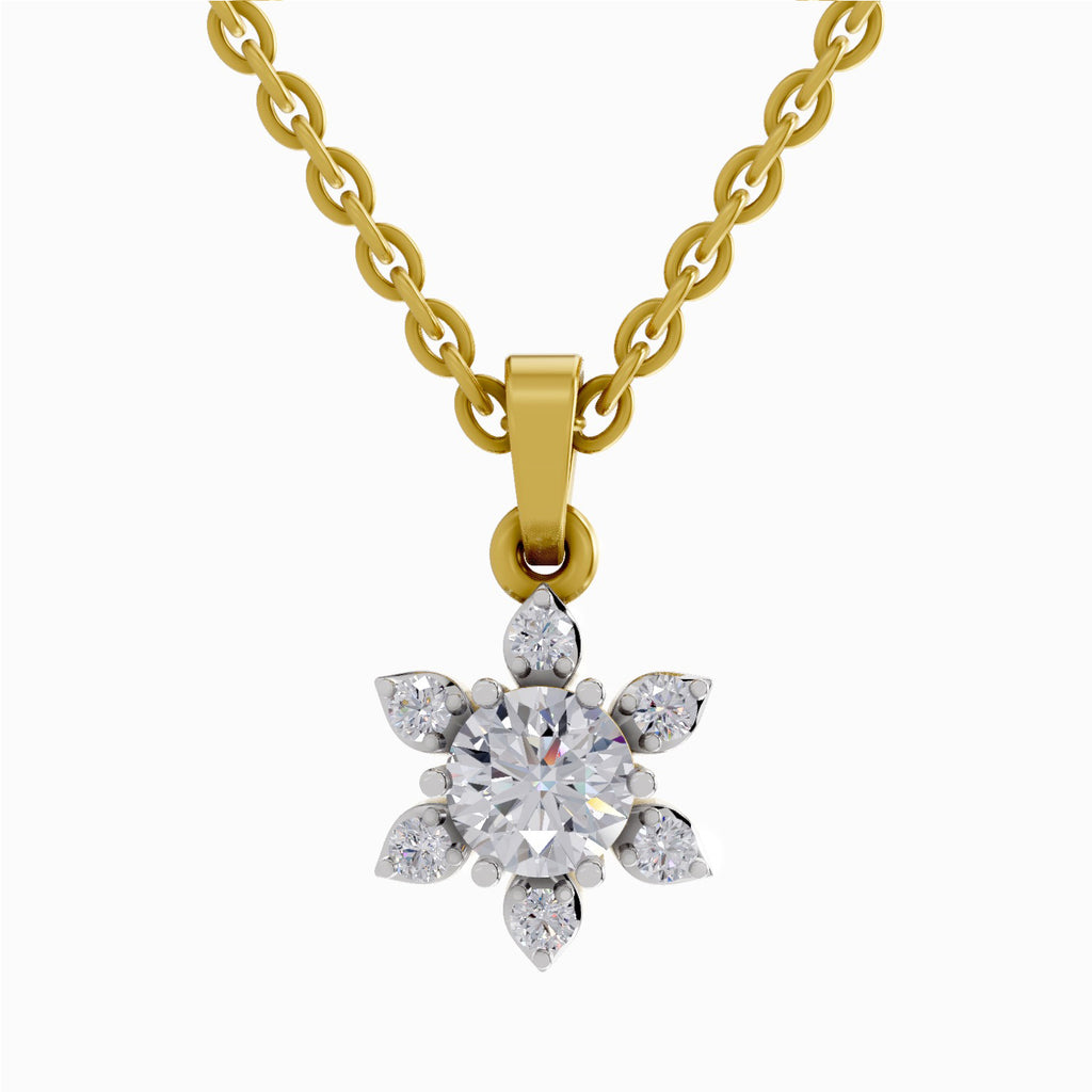 0.75 ct Floral Diamond Pendant in 14K