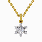 0.75 ct Floral Diamond Pendant in 14K