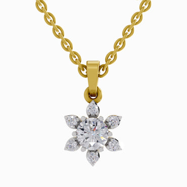 0.75 ct Floral Diamond Pendant in 14K