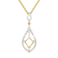 0.69 Carat | 925 Sterling Silver Gold Plated Drop Pendant Necklace