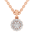 0.31 Carat Snowflake Halo Pendant | 14K Rose Gold
