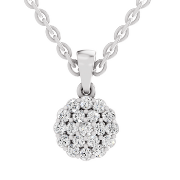 0.31 Carat Snowflake Halo Pendant | 14K White Gold