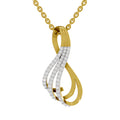 0.4 Round Shape | 925 Sterling Silver Gold Plated Pendant Necklace