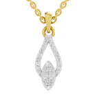 0.29 Carat Dewdrop Leaf Pendant | 14K Yellow Gold