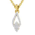 0.29 Carat Dewdrop Leaf Pendant | 14K Yellow Gold