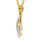 0.29 Carat Dewdrop Leaf Pendant | 14K Yellow Gold