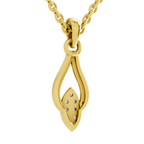 0.29 Carat Dewdrop Leaf Pendant | 14K Yellow Gold