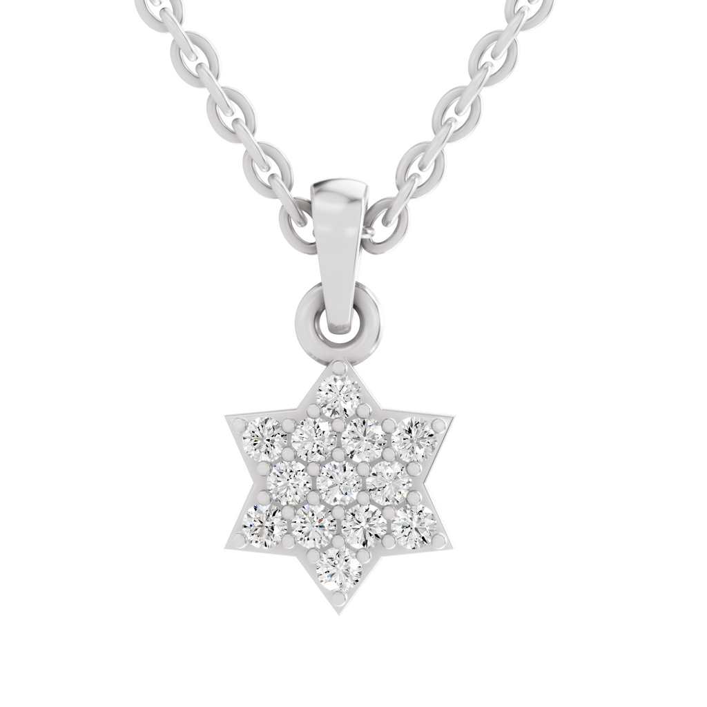 0.33 Carat Nova Star Diamond Pendant | 14K White Gold
