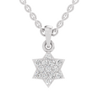 0.33 Carat Nova Star Diamond Pendant | 14K White Gold