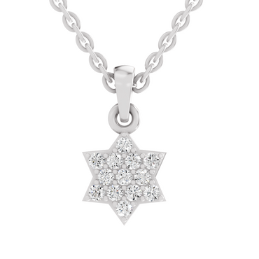 0.33 Carat Nova Star Diamond Pendant | 14K White Gold
