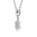 0.33 Carat Nova Star Diamond Pendant | 14K White Gold