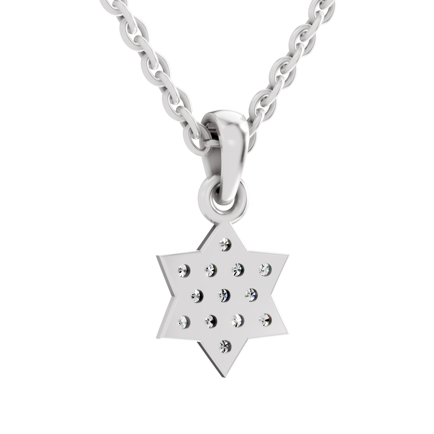 0.33 Carat Nova Star Diamond Pendant | 14K White Gold