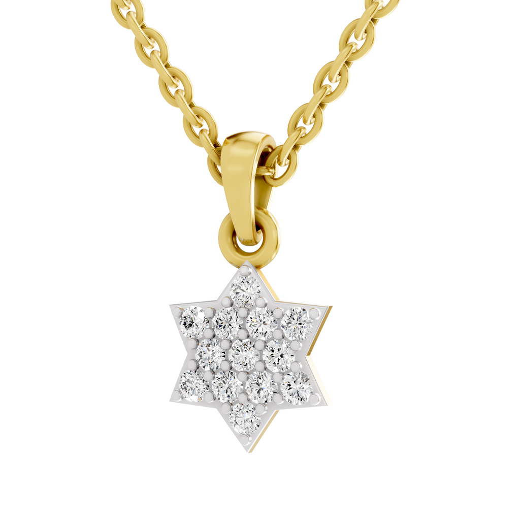 0.33 Carat Nova Star Diamond Pendant | 14K Yellow Gold