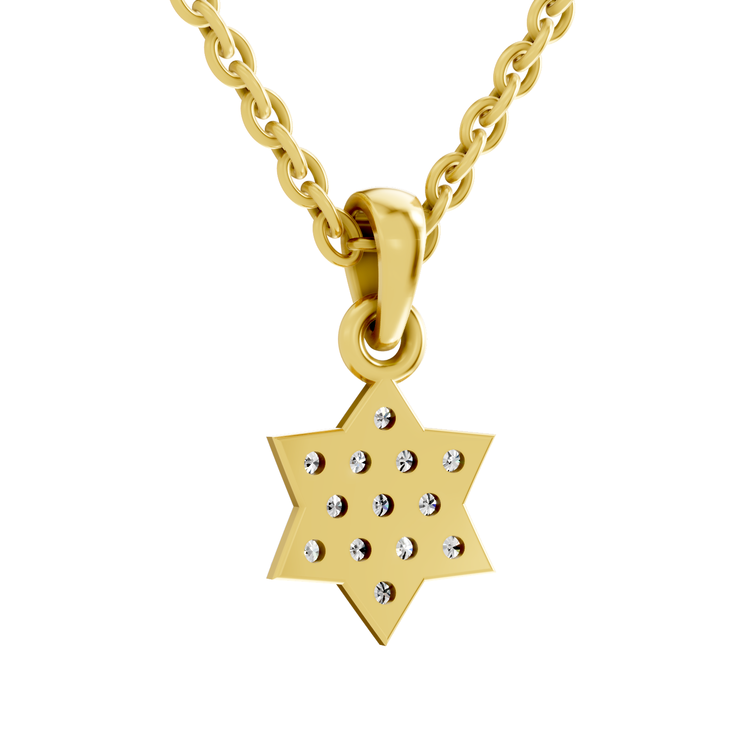 0.33 Carat Nova Star Diamond Pendant | 14K Yellow Gold