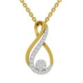0.4 Round Shape | 925 Sterling Silver Gold Plated Infinity Pendant Necklace