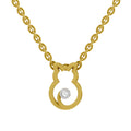 0.02 Carat | 925 Sterling Silver Yellow Gold Plated Celestial Cat pendant