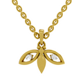 0.04 Carat| 925 Sterling Silver Gold Plated Bee Pendant Necklace