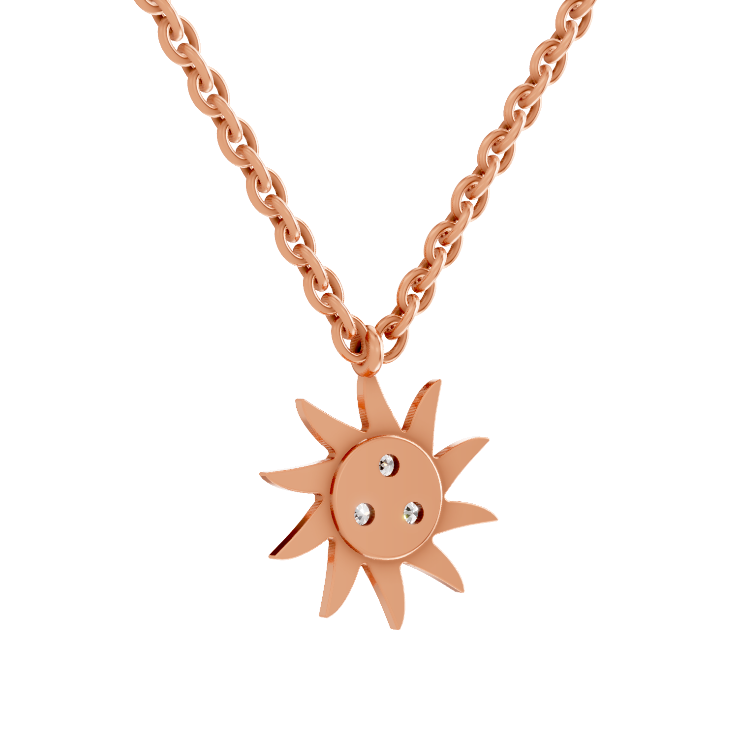 0.18 Carat Soleil Cluster Pendant | 14K Rose Gold