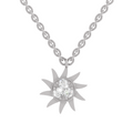 0.18 Carat Soleil Cluster Pendant | 14K White Gold