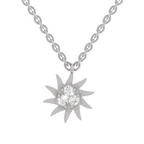 0.18 Carat Soleil Cluster Pendant | 14K White Gold