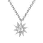0.18 Carat Soleil Cluster Pendant | 14K White Gold