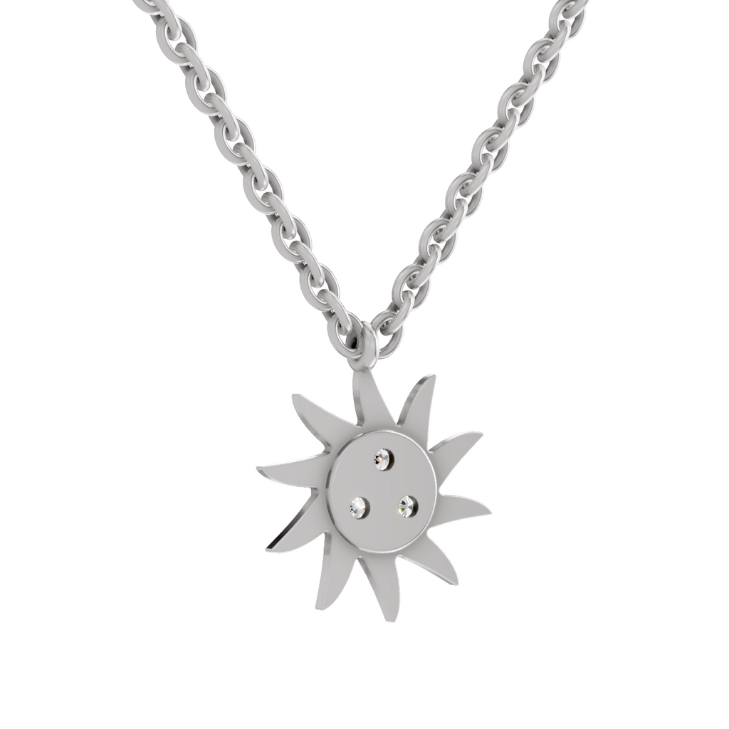 0.18 Carat Soleil Cluster Pendant | 14K White Gold
