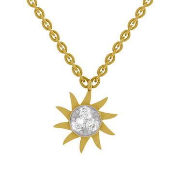 0.18 Carat Soleil Cluster Pendant | 14K Yellow Gold