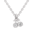 0.17 Carat Sparkling Orchard Cherry Pendant | 14K White Gold