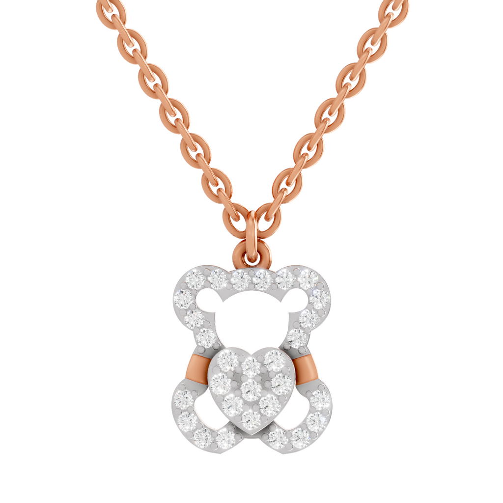 0.3 Carat Teddy Love Pendant | 14K Rose Gold