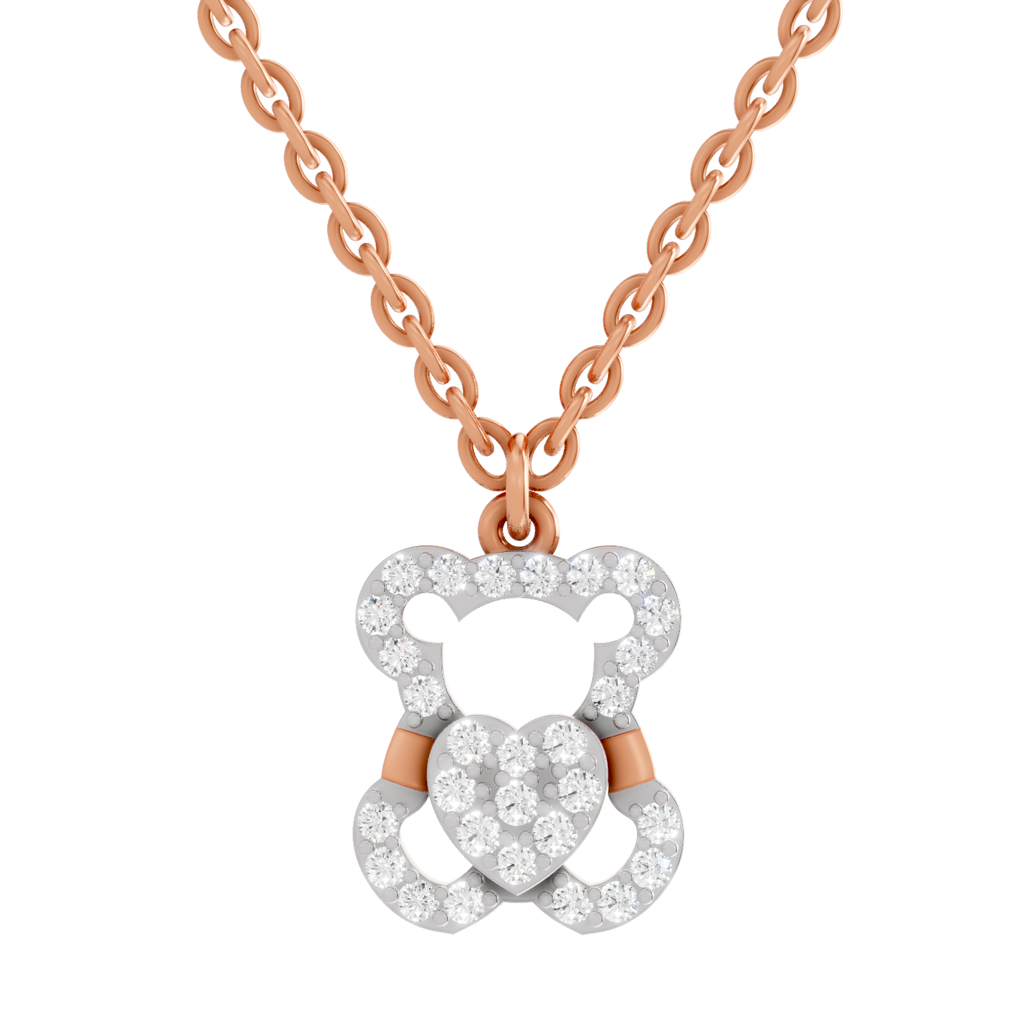 0.3 Carat Teddy Love Pendant | 14K Rose Gold