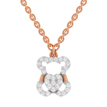 0.3 Carat Teddy Love Pendant | 14K Rose Gold
